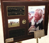 1978 BRITISH OPEN CHAMPIONSHIP SIGNED JACK NICKLAUS PHOTO AND PLAQUE WITH COA