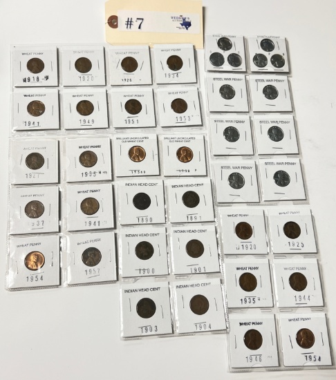 LARGE LOT OF STEEL, BU AND WHEAT PENNIES