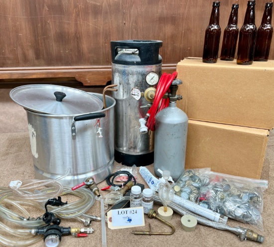 LARGE LOT OF BEER BREWING SUPPLIES