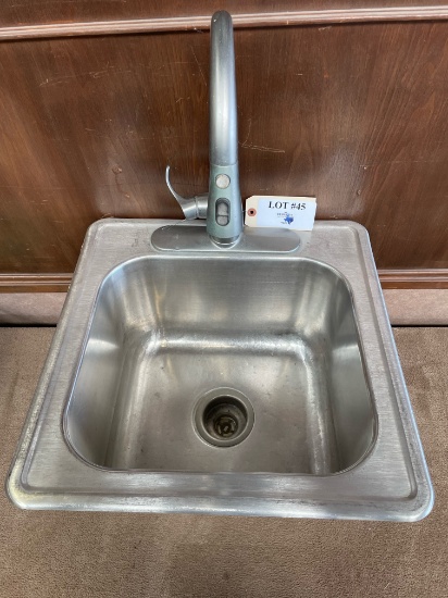 STAINLESS HANDWASH/UTILITY SINK W/ FAUCET