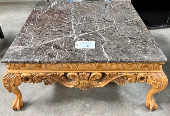 MARBLE TOP COFFEE TABLE