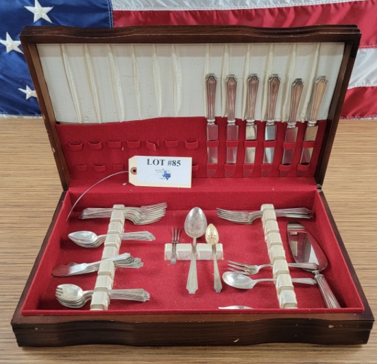 55PC STERLING SILVER GORHAM WHITING KING ALBERT FLATWARE