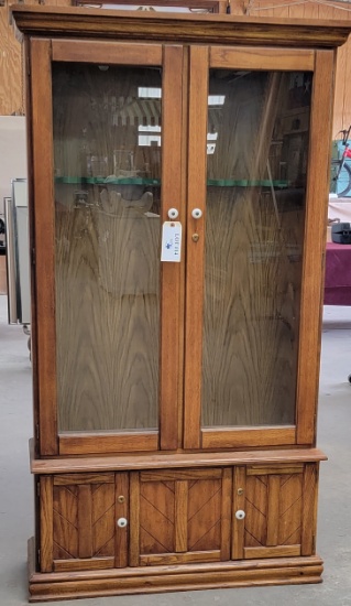 DOUBLE GLASS FRONT GUN CABINET
