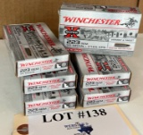 6 BOXES WINCHESTER 223 REM HOLLOW POINT AMMO