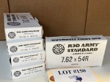 5 BOXES RED ARMY 7.62 X 54R AMMO