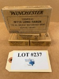 4 BOXES WINCHESTER 7.62 X 51MM AMMO