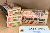4 BOXES HORNADY CRITICAL DEFENSE 223 REM AMMO