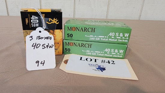 3 BOXES MONARCH 40 S&W