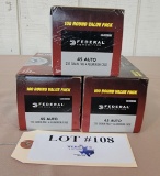 3 BOXES FEDERAL 45 AUTO