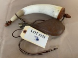 POWDER HORN AND SHOT FLASK