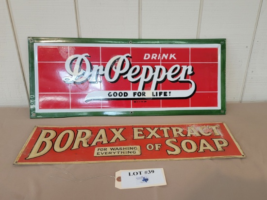 2 VINTAGE METAL ADVERTISING SIGNS