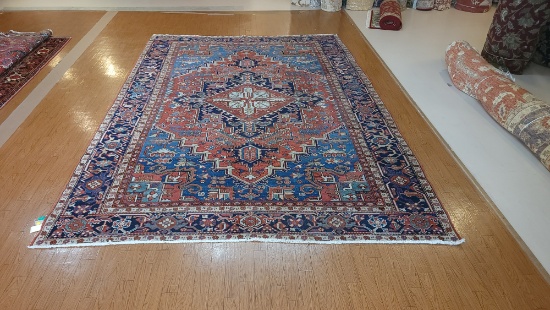 ANTIQUE PERSIAN HIRIZ RUG 8'0" X 11'2"