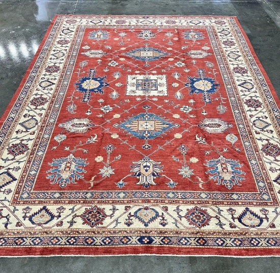AFZALI KAZAK WOOL RUG 9'2" X 12'0"