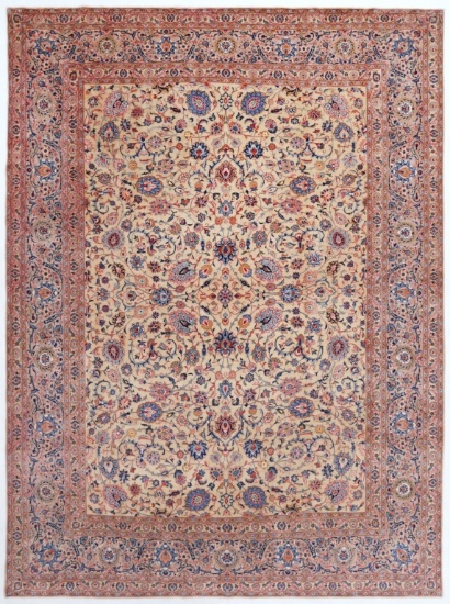 KASHAN FINE RUG 9'9" X 13'3"