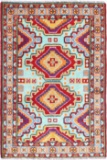 HAND KNOTTED AFGHANISTAN REVIVAL WOOL RUG 2'8