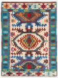 HAND KNOTTED AFGHANISTAN REVIVAL WOOL RUG 2'9