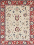 HAND KNOTTED AFGHANISTAN ZIEGLER WOOL RUG 8'0