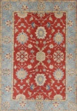 HAND KNOTTED AFGHANISTAN ZIEGLER WOOL RUG 6' X 8'10