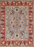 HAND KNOTTED AFGHANISTAN ZIEGLER WOOL RUG 5'5