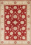 HAND KNOTTED AFGHANISTAN ZIEGLER WOOL RUG 4'11