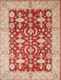 HAND KNOTTED AFGHANISTAN ZIEGLER WOOL RUG 9' X 12'