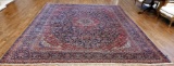 ANTIQUE PERSIAN KASHAN PALACE RUG 10'5