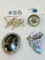 4PC STERLING SILVER BROACHES