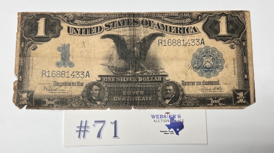 1899 LARGE $1 BLACK EAGLE SILVER CERTIFICATE