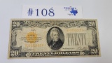1928 $20 U.S. GOLD CERTIFICATE