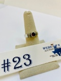 18KT GOLD AND STERLING SILVER RING