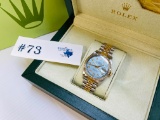 MEN'S TWO TONE ROLEX WATCH DATE JUST