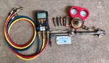 DIGITAL MANIFOLD REFRIGERATION PRESSURE GAUGE WITH ICTOR TORCH