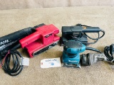 3PC SANDERS - SKIL, BLACK AND DECKER AND MAKITA