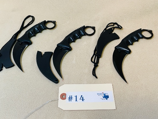 3 EVATAC KNIVES WITH SHEATH