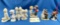 LOT OF 5 PRECIOUS MOMENTS FIGURES AND 3 VINTAGE FIGURES