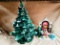 2PC CUSTOM MADE LIGHTED CHRISTMAS TREE AND HOLIDAY SCENE
