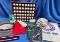 LOT OF GOLD ITEMS - TOWELS, BALLS, GLOVES, SHELF