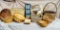 LARGE LOT OF BASKETS - FUR, FEATHERS AND VINTAGE