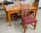 VINTAGE OAK TABLE WITH 4 CHAIRS