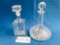 2PC LIQUOR DECANTERS - 1 SIGNED CRYSTAL