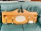 OAK COAT / HAT SHELF WITH MIRROR
