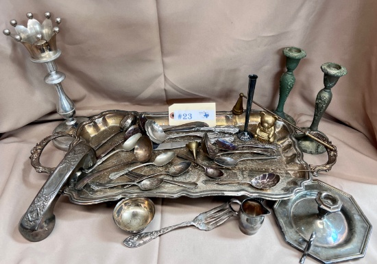 LARGE LOT OF SILVER PLATE
