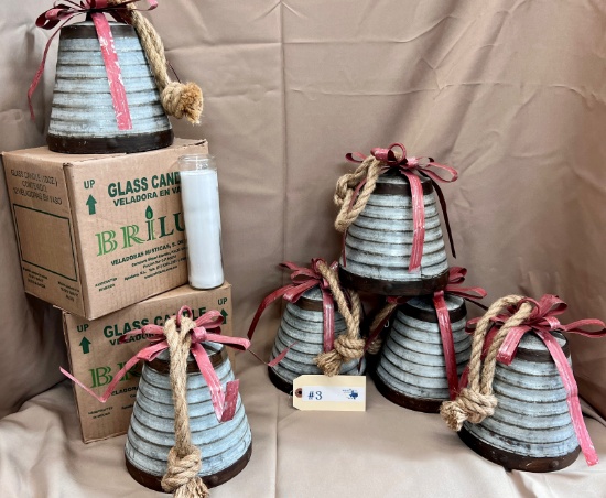 LOT OF NEW  METAL BELLS AND NEW CANDLES