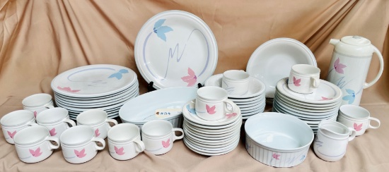 60PC STUDIO NOVA DISHES, OVEN WARE AND SERVING PIECES