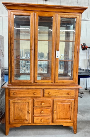 CHINA CABINET WITH GLASS SHELVES