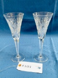 PAIR OF WATERFORD CRYSTAL MILLENNIUM FLUTES