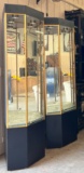 2PC LIGHTED CURIO CABINETS
