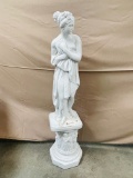 CONCRETE STATUE ON PEDESTAL