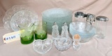 LOT OF PLATES, BOWLS, CRYSTAL ITEMS