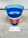 SIGNED ART GLASS BLOWN VASE